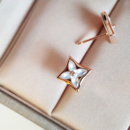 [KELA]STAR MOP ROSE GOLD EARRINGS