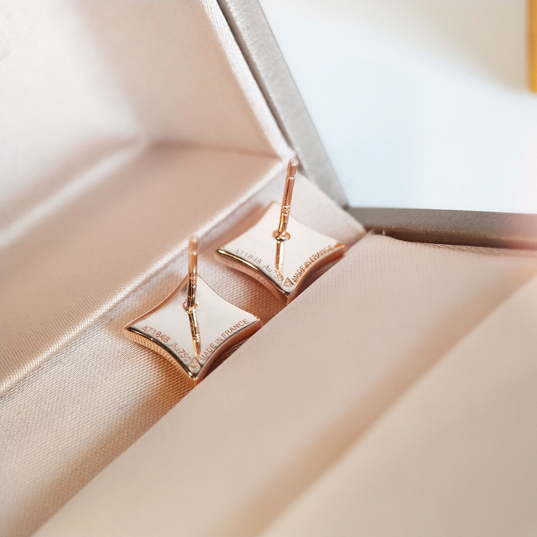 [KELA]STAR MOP ROSE GOLD EARRINGS