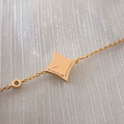 [KELA]COLOR STAR CARNELIAN ROSE GOLD DIAMOND BRACELET