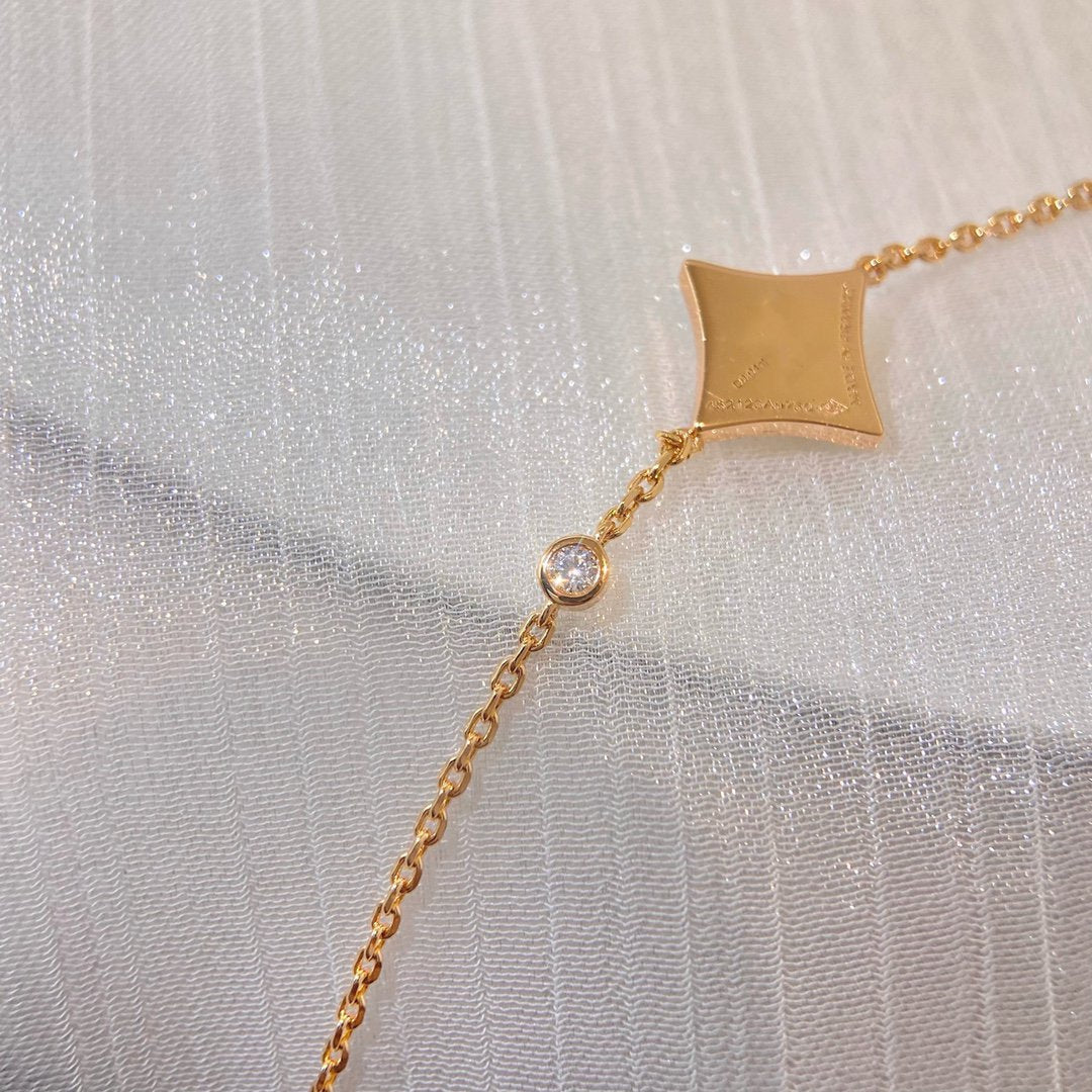 [KELA]COLOR STAR CARNELIAN ROSE GOLD DIAMOND BRACELET