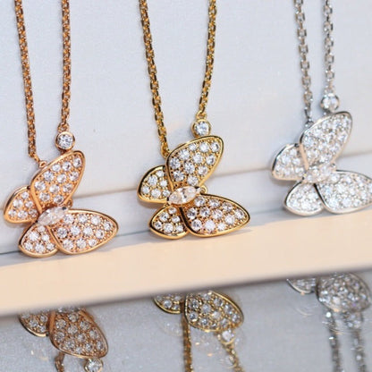 [KELA]BUTTERFLY DIAMOND CHARM NECKLACE
