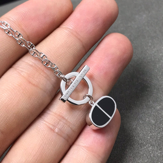 [KELA]CHAINE VERSO BLACK CERAMIC  NECKLACE