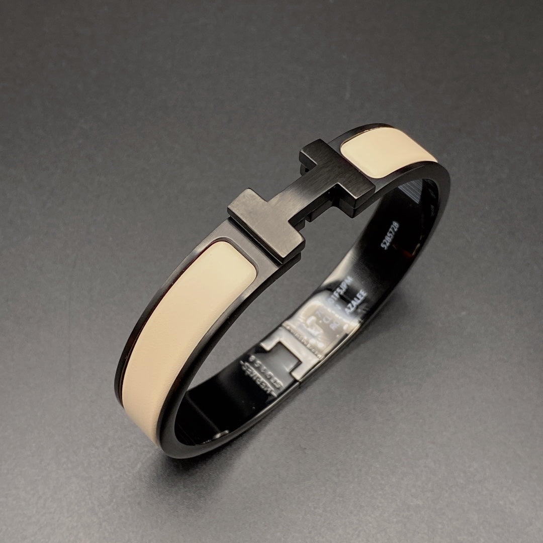 [KELA]H BRACELET 12MM BLACK BEIGE CERAMIC