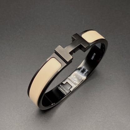 [KELA]H BRACELET 12MM BLACK BEIGE CERAMIC