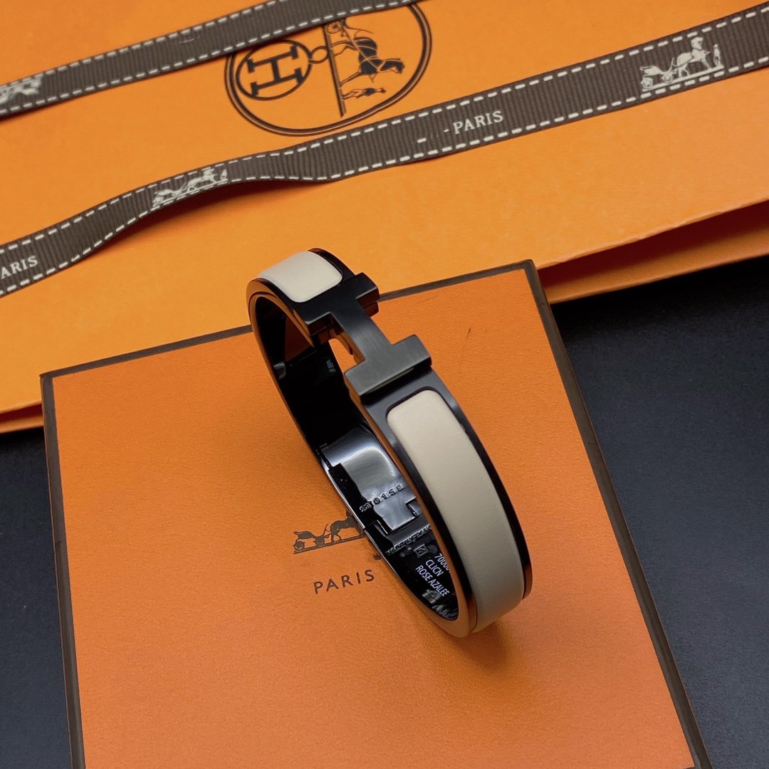 [KELA]H BRACELET 12MM BLACK BEIGE CERAMIC
