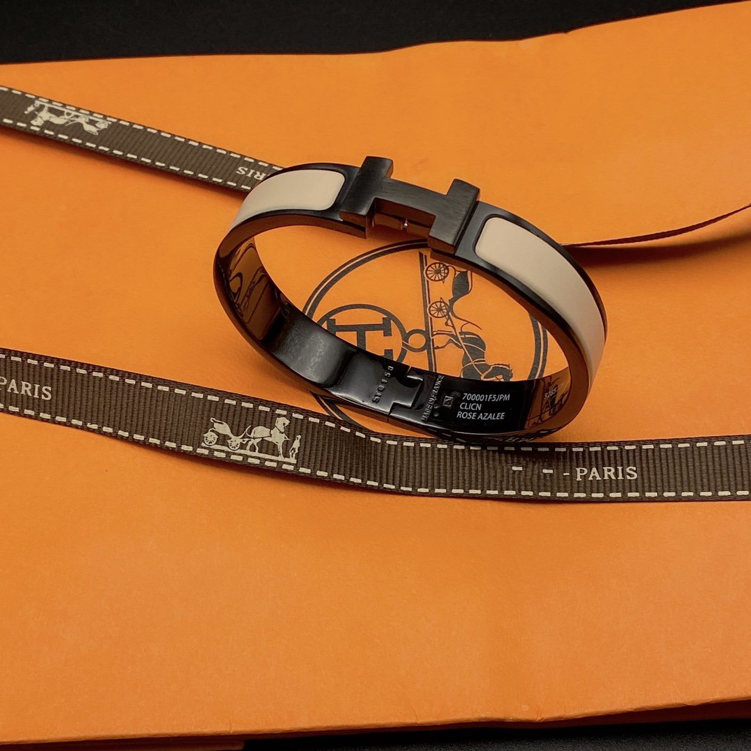 [KELA]H BRACELET 12MM BLACK BEIGE CERAMIC
