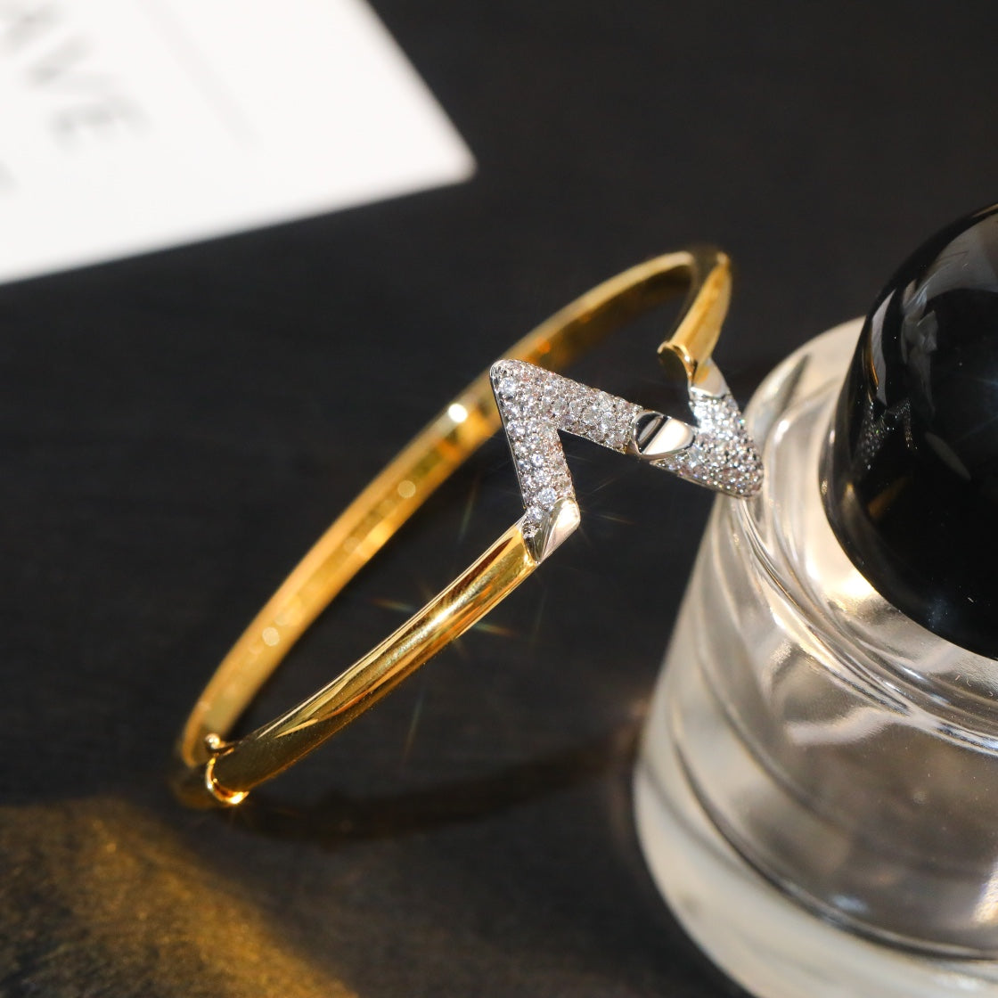 [KELA]VOLTE UPSITE DOWN GOLD DIAMOND BRACELET