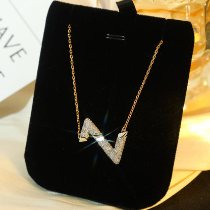 [KELA]VOLT SILVER DIAMOND PEDANT NECKLACE