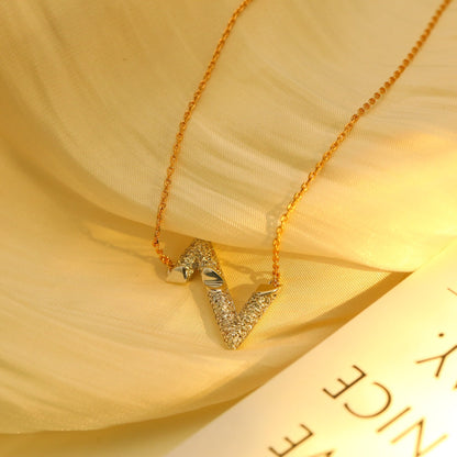 [KELA]VOLT SILVER DIAMOND PEDANT NECKLACE