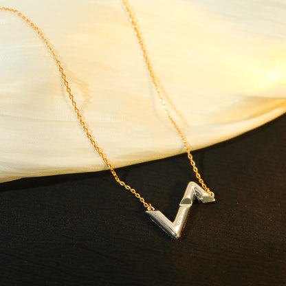 [KELA]VOLT SILVER DIAMOND PEDANT NECKLACE