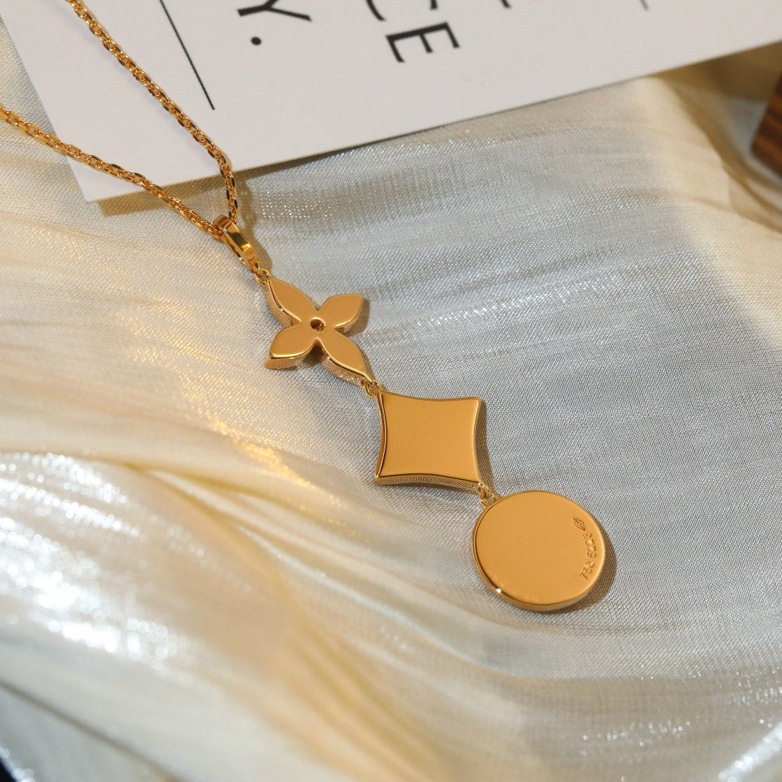 [KELA]STAR AND SUN DIAMOND ROSE GOLD NECKLACE