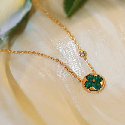 [KELA]SUN PEDANT ROSE GOLD 1 DIAMOND NECKLACE