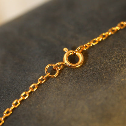 [KELA]SUN PEDANT ROSE GOLD 1 DIAMOND NECKLACE