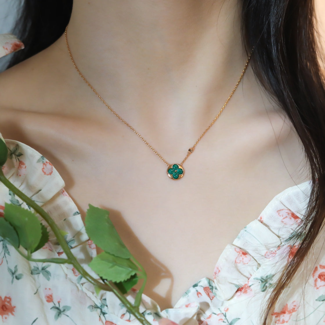 [KELA]SUN PEDANT ROSE GOLD 1 DIAMOND NECKLACE