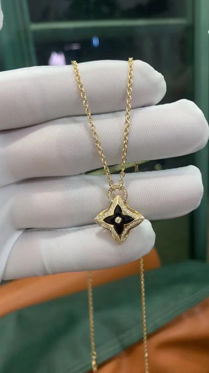 [KELA]STAR PEDANT ROSE GOLD DIAMOND NECKLACE