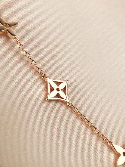 [KELA]STAR AND SUN 7 MOTIFS GOLD BRACELET