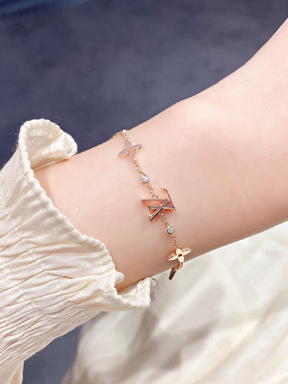 [KELA]STAR AND SUN 7 MOTIFS GOLD BRACELET