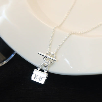 [KELA]POP H PEDANT SILVER NECKLACE