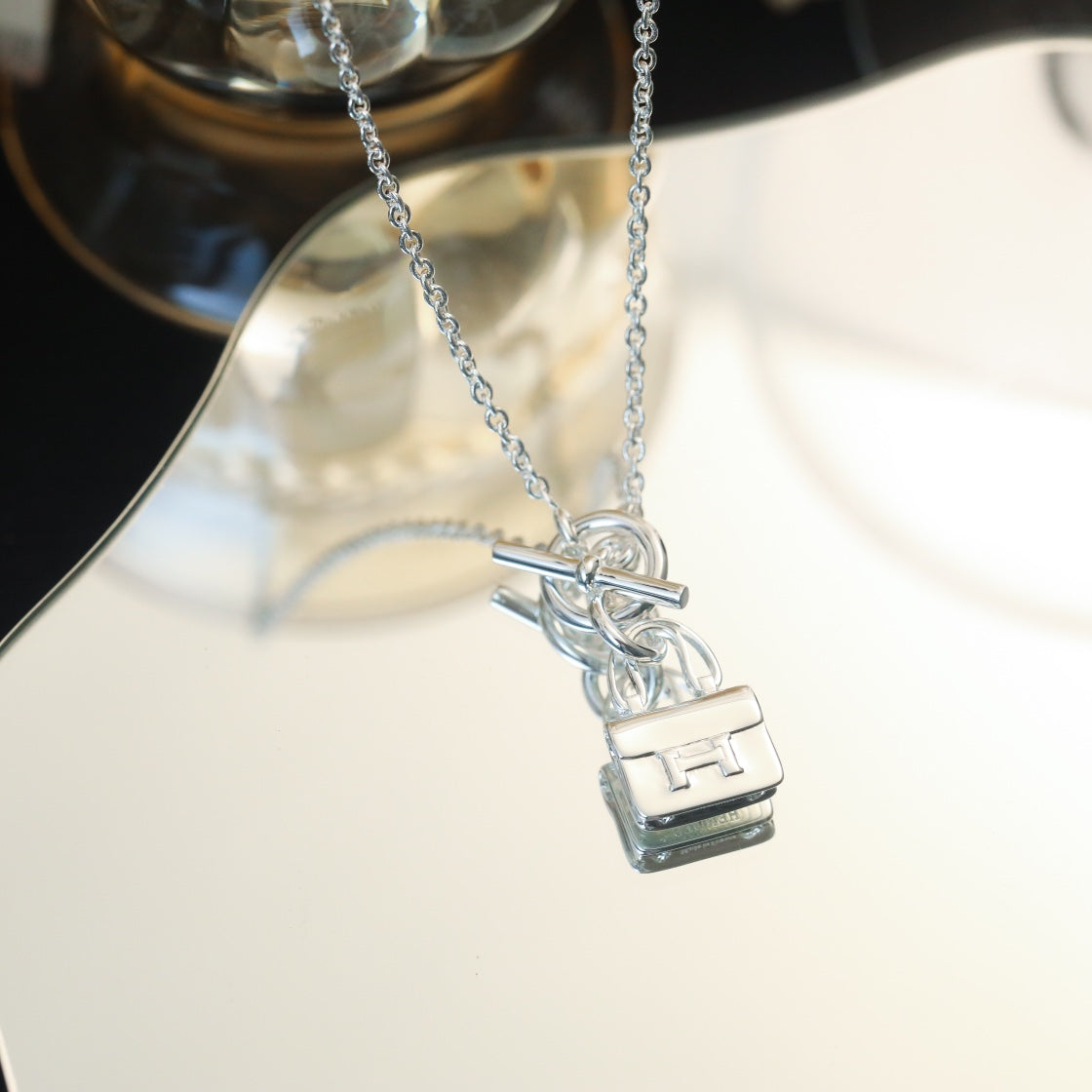 [KELA]POP H PEDANT SILVER NECKLACE