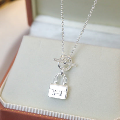 [KELA]POP H PEDANT SILVER NECKLACE