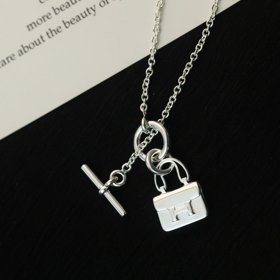 [KELA]POP H PEDANT SILVER NECKLACE