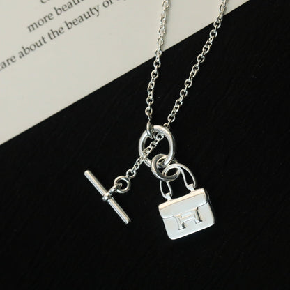 [KELA]POP H PEDANT SILVER NECKLACE