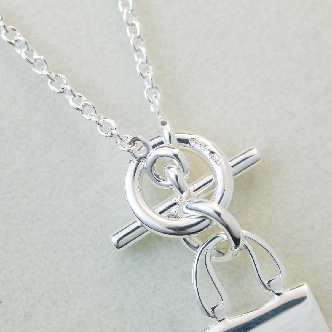 [KELA]POP H PEDANT SILVER NECKLACE