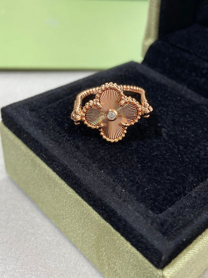 [KELA]LUCKY CLOVER GOLD REVERSIBLE RING