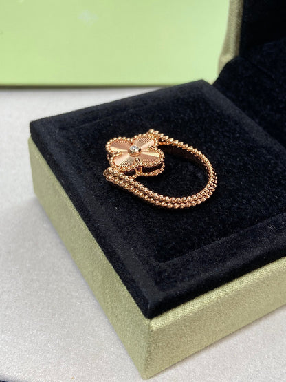 [KELA]LUCKY CLOVER GOLD REVERSIBLE RING