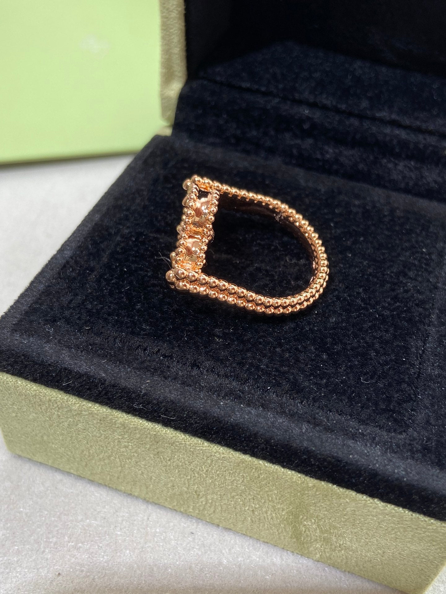 [KELA]LUCKY CLOVER GOLD REVERSIBLE RING