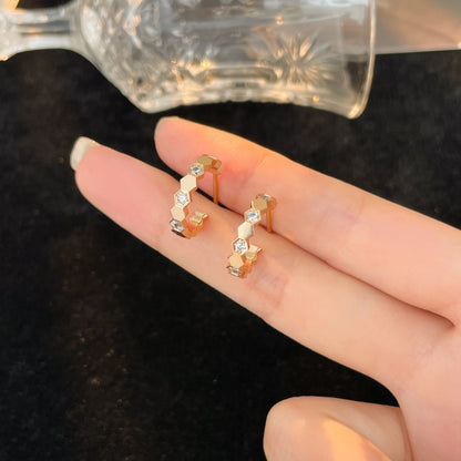 [KELA]BEE LOVE DIAMOND HOOP EARRINGS