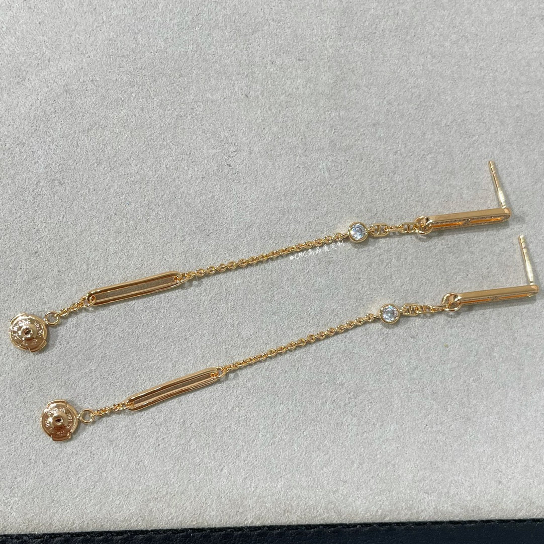 [KELA]CHAINE CHAOS DIAMOND DROP EARRINGS