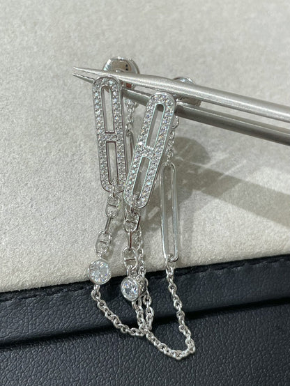 [KELA]CHAINE CHAOS DIAMOND DROP EARRINGS