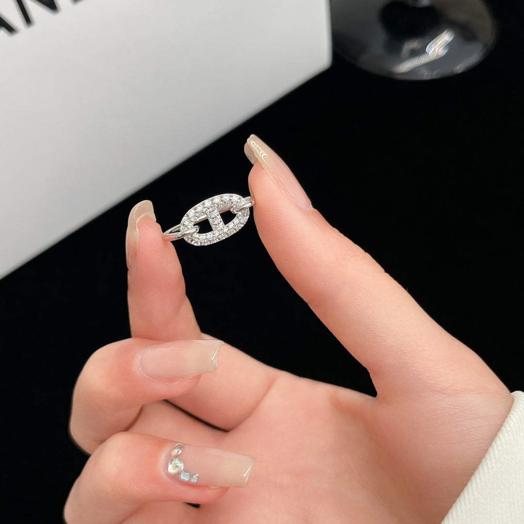 [KELA]RONDE SMALL SILVER DIAMOND RING