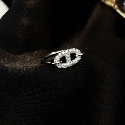[KELA]RONDE SMALL SILVER DIAMOND RING