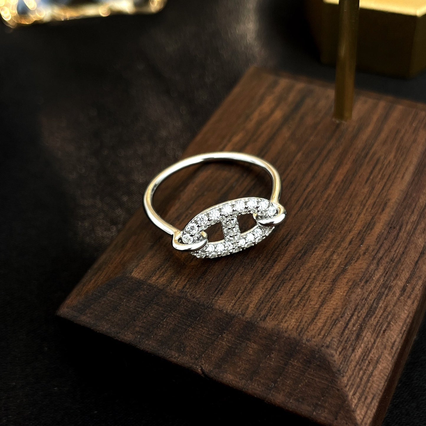 [KELA]RONDE SMALL SILVER DIAMOND RING
