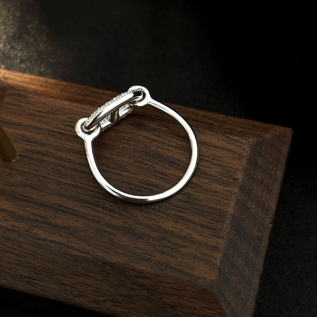[KELA]RONDE SMALL SILVER DIAMOND RING