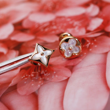 [KELA]STAR AND SUN ROSE GOLD MOP STUD EARRINGS