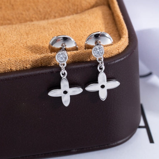 [KELA]VIDYLLE SILVER DIAMOND MINI DROP EARRINGS