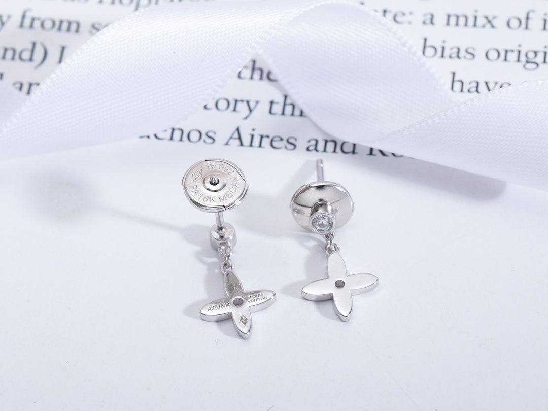 [KELA]VIDYLLE SILVER DIAMOND MINI DROP EARRINGS