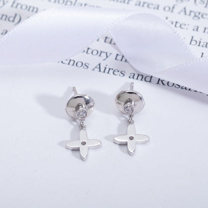 [KELA]VIDYLLE SILVER DIAMOND MINI DROP EARRINGS