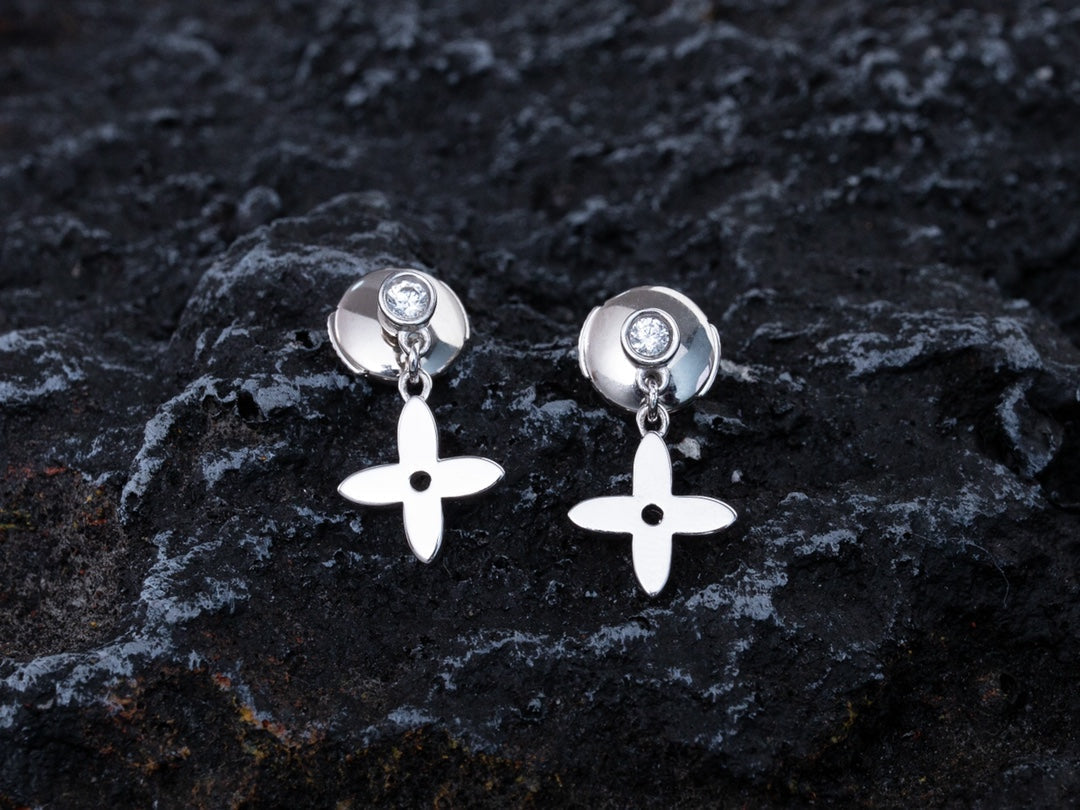 [KELA]VIDYLLE SILVER DIAMOND MINI DROP EARRINGS