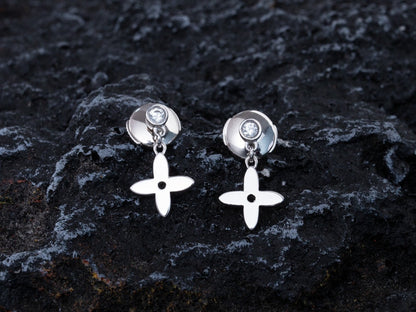 [KELA]VIDYLLE SILVER DIAMOND MINI DROP EARRINGS