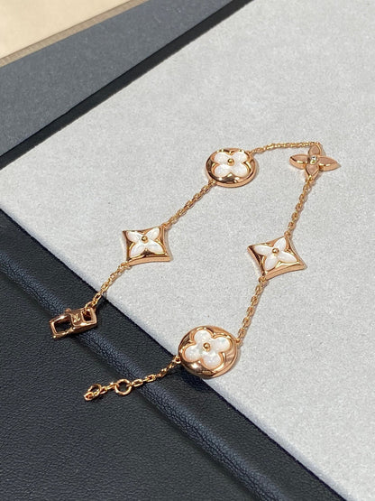 [KELA]STAR AND SUN 5 MOTIF MOP ROSE GOLD BRACELET