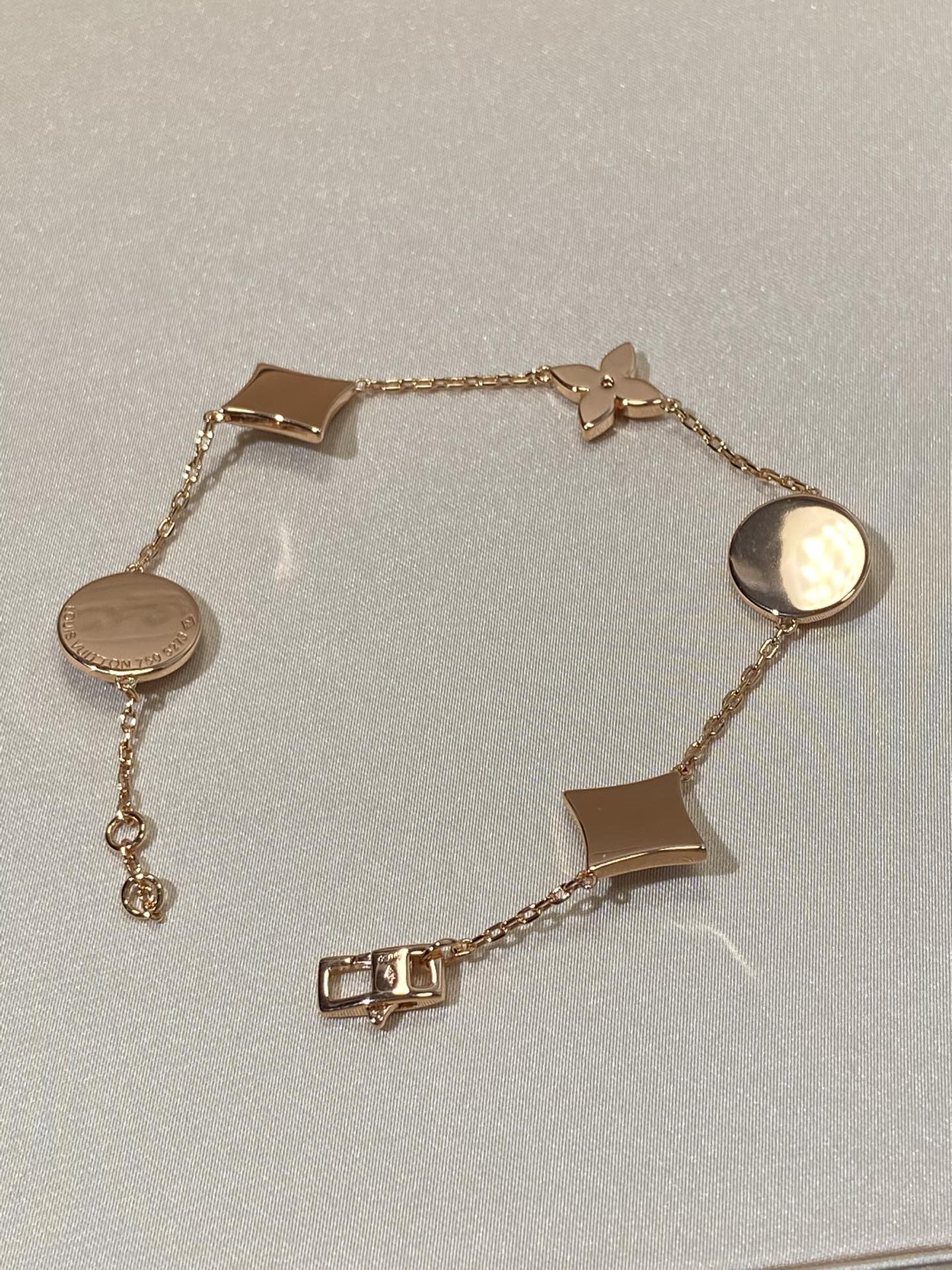 [KELA]STAR AND SUN 5 MOTIF MOP ROSE GOLD BRACELET