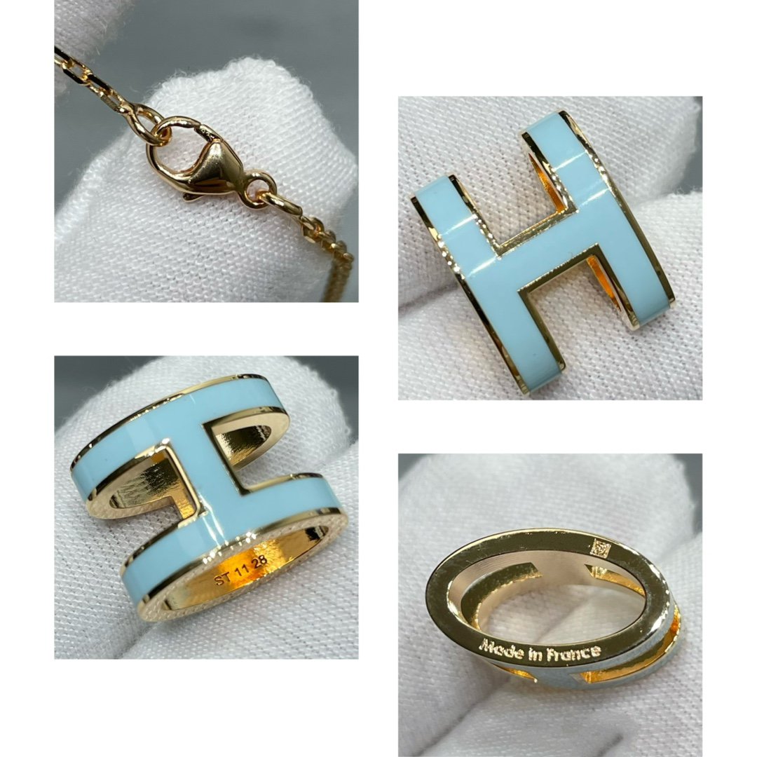 [KELA]POP H SKY BLUE NECKLACE