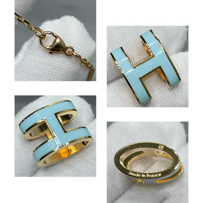 [KELA]POP H SKY BLUE NECKLACE