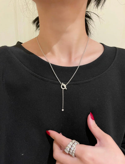 [KELA]FINESSE SILVER DIAMOND NECKLACE