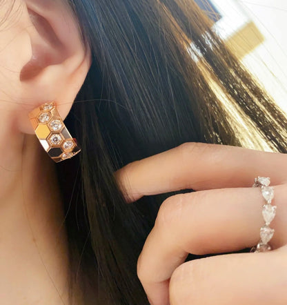 [KELA]BEE LOVE DIAMOND HOOP EARRINGS