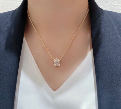 [KELA]BEE LOVE DIAMOND PAVED 3 ROW NECKLACE